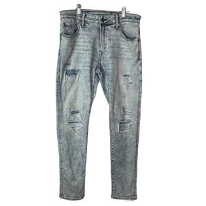 American Eagle Jeans Mens Airflex Temp Tech Athletic Skinny Distressed Patchwork